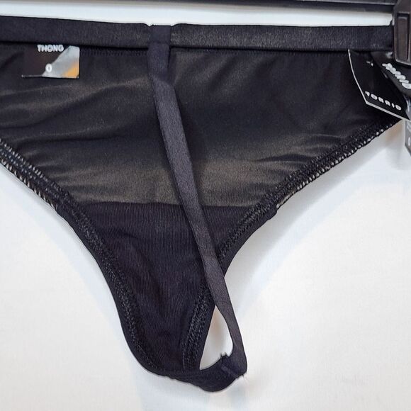 0X 12W Torrid Large Black Pleather Panty Set Lingerie Pinup Plussize Sweetheart - Picture 7 of 10